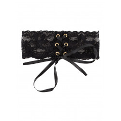 OBROŻA KORONKOWA CZARNA