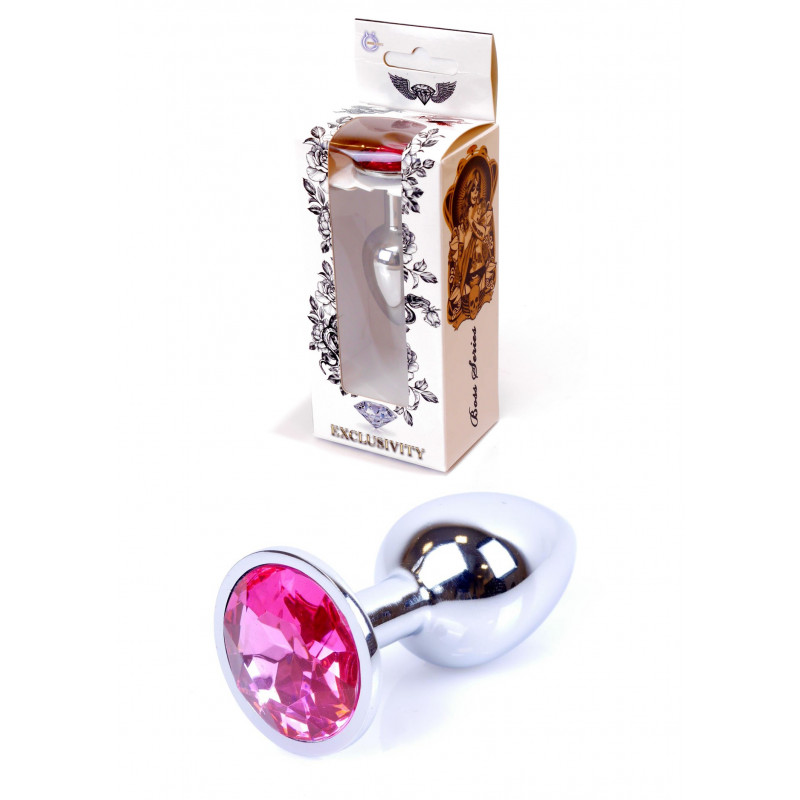 KOREK PLUG BIŻUTERIA SILVER HEART PINK