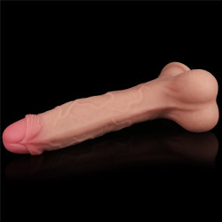 DILDO SLIDING SKIN DUAL LAYER DONG 9,5"