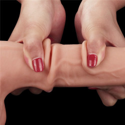 DILDO SLIDING SKIN DUAL LAYER DONG 9,5"