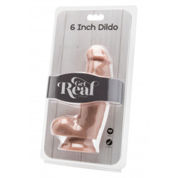 DILDO COCK 6 INCH W/ BALLS FLESH 6" 15CM REALISTYCZNE