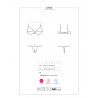 OBSESSIVE OTWARTY KOMPLET LETICA CUPLESS CZARNY L/XL