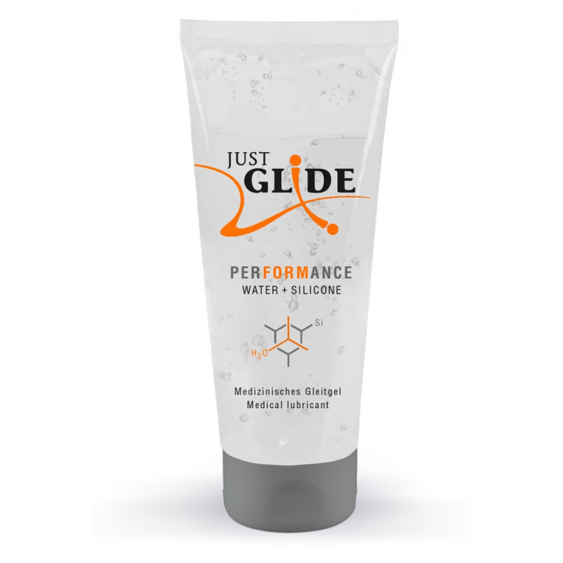 JUST GLIDE PERFORMANCE WATER +SILICONE MEDICAL LUBRICANT 200 ML