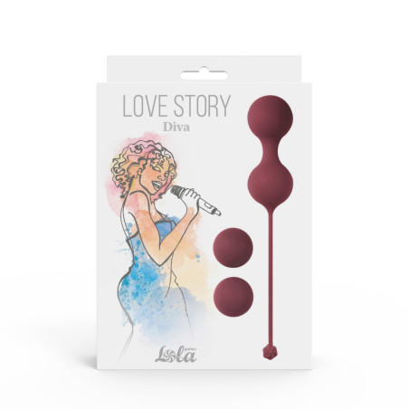 KULKI LOVE STORY DIVA KOLOR CZERWONE WINO