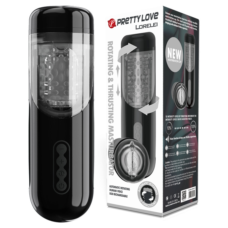 MASTURBATOR PRETTY LOVE -LORELEI 5 ROTACJI 10 PRĘDKOŚCI USTAWIENIE PCHNIĘĆ