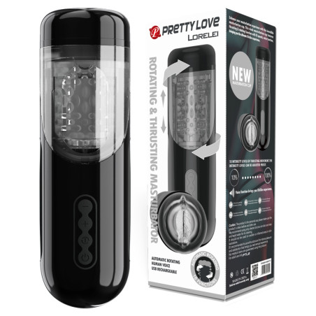 MASTURBATOR PRETTY LOVE -LORELEI 5 ROTACJI 10 PRĘDKOŚCI USTAWIENIE PCHNIĘĆ