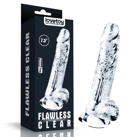DILDO FLAWLESS CLEAR 7,5"