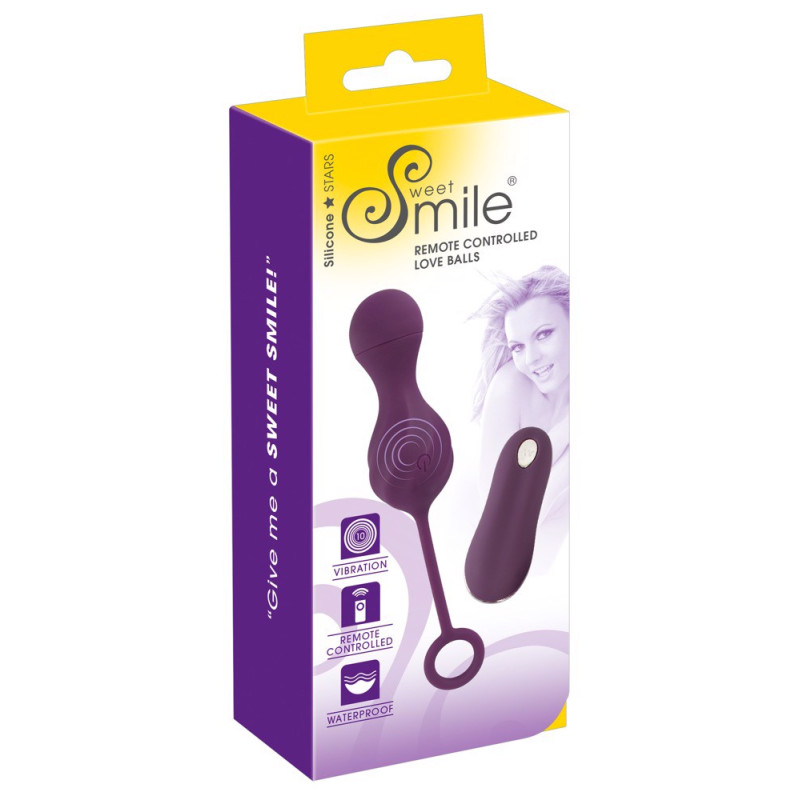 WIBRUJĄCE KULKI BEZPRZEWODOWE SWEET SMILE RC LOVE BALLS