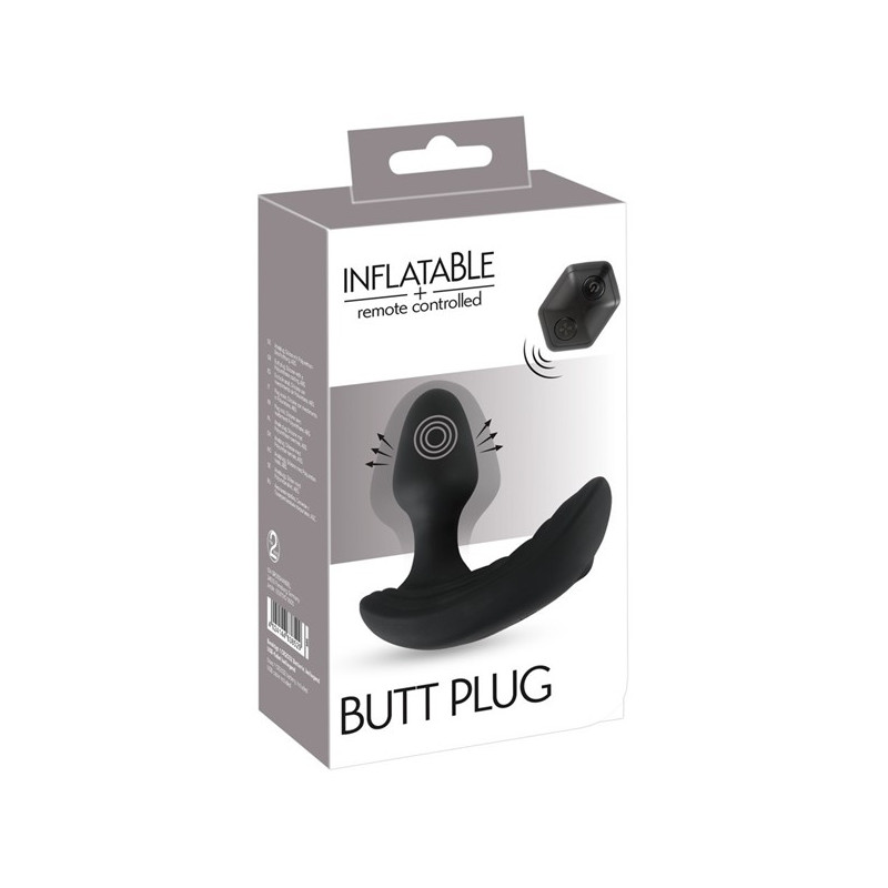 MASAŻER PROSTATY POMPOWANY INFLATABLE+ RC BUTT PLUG