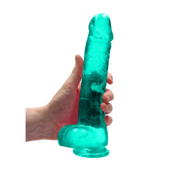 CRYSTAL CLEAR DILDO 9"/22 CM