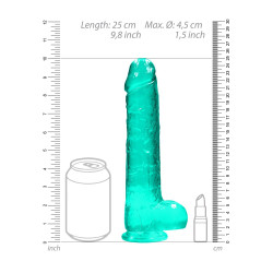 CRYSTAL CLEAR DILDO 9"/22 CM