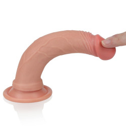 DILDO 7'' DUAL LAYERED PLATINUM SILICONE COCK