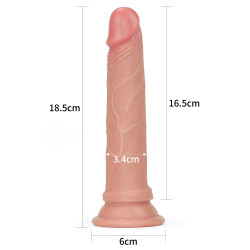 DILDO 7'' DUAL LAYERED PLATINUM SILICONE COCK