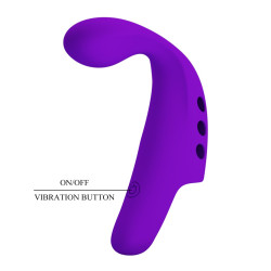 WIBRATOR NA PALEC PRETTY LOVE - FINGERING VIBRATOR GORGON, 10WIBRACJI USB FIOLET