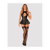 OBSESSIVE DARKESSIA STOCKINGS POŃCZOCHY CZARNE S/M