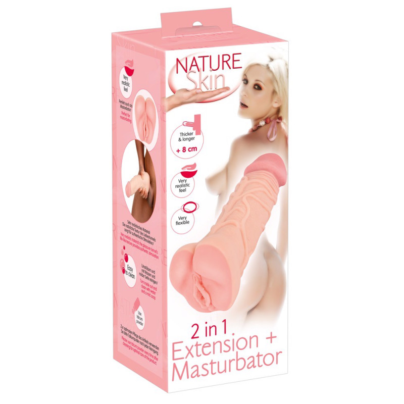 MASTURBATOR/NAKŁADKA NATURE SKIN 2IN1