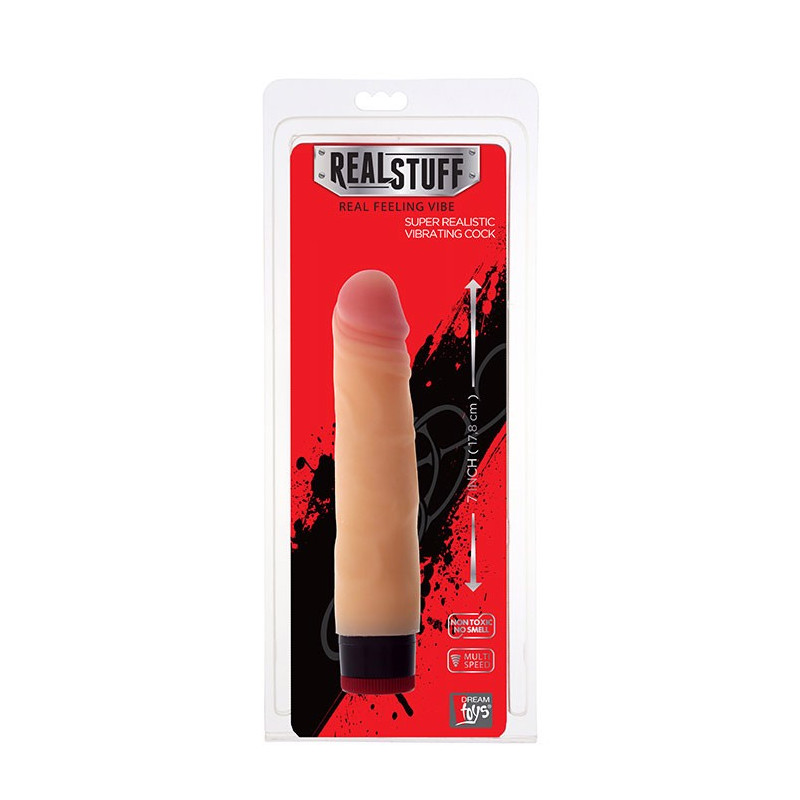 REALSTUFF 7INCH VIBRATOR - FLESH