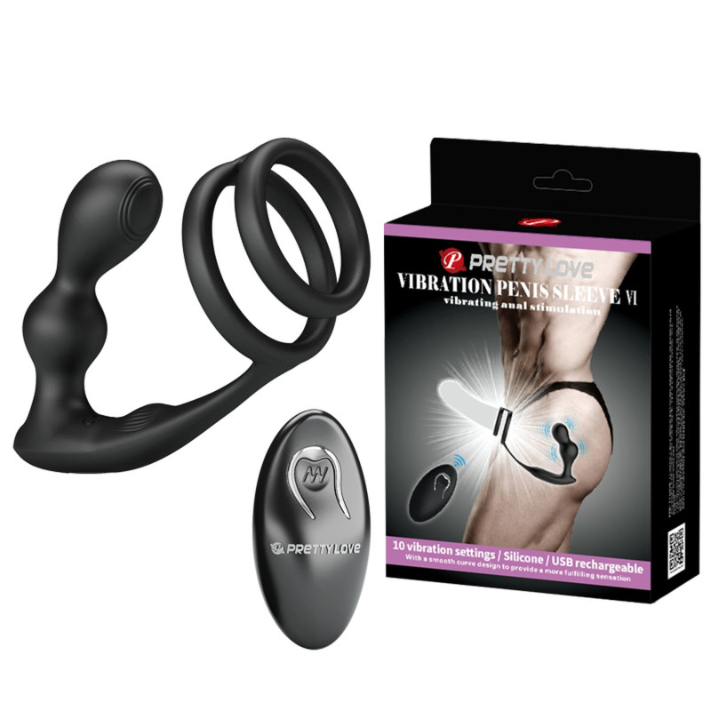 PIERŚCIEŃ / PLUG PRETTY LOVE - VIBRATION PENIS SLEEVE VI