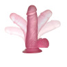 ELASTYCZNE DILDO 8" ROZMIAR L PRZYSSAWKA FIOLET