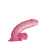 ELASTYCZNE DILDO 8" ROZMIAR L PRZYSSAWKA FIOLET