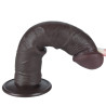 DILDO 8'' SLIDING SKIN DUAL LAYER DONG BLACK