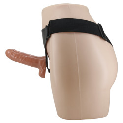 STRAP-ON PENIS 6,2" BROWN WIBRACJE