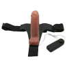 STRAP-ON PENIS 6,2" BROWN WIBRACJE