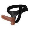 STRAP-ON PENIS 6,2" BROWN WIBRACJE