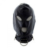 MASKA BONDAGE HOOK MASK+COLLAR  BLACK