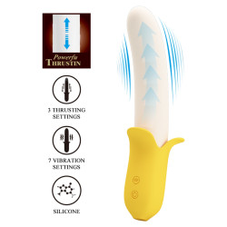 WIBRATOR PRETTY LOVE - BANANA GREEK 7 VIBRATION FUNCTIONS 3 THRUSTING SETTINGS