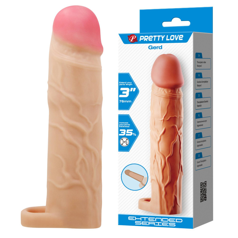 NAKŁADKA PRETTY LOVE GERD FLESH EXTEND YOUR PENIS LENGHTH 3'' (76mm)