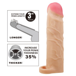 NAKŁADKA PRETTY LOVE GERD FLESH EXTEND YOUR PENIS LENGHTH 3'' (76mm)