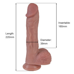 EROSPACE NATURAL PLAY DILDO SILIKONOWE 22 CM