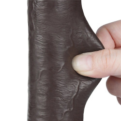 DILDO DONG 9'' SLIDING SKIN DUAL LAYER