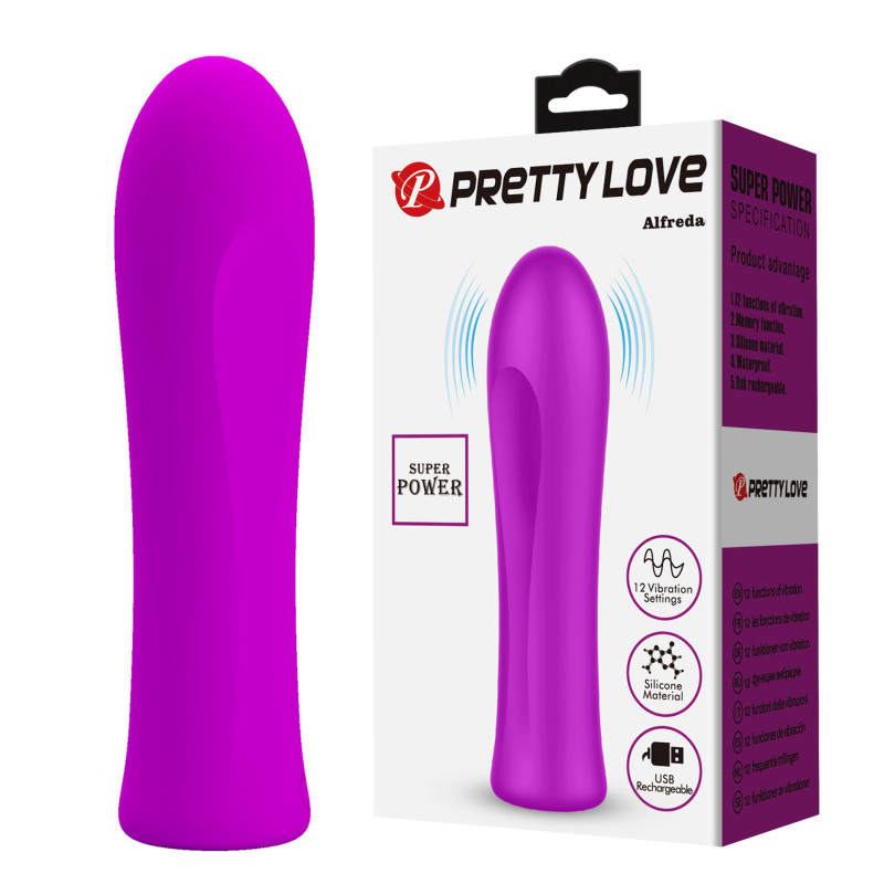 WIBRATOR PRETTY LOVE - ALFREDA PURPLE 12 WIBRACJI USB