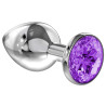 ENLARGED ANAL  PLUG DIAMOND PURPLE SPARKLE  XL