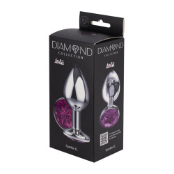 ENLARGED ANAL  PLUG DIAMOND PURPLE SPARKLE  XL