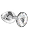 ENLARGED ANAL  PLUG DIAMOND CLEAR SPARKLE  XL