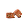 BLAZE ELITE HAND CUFFS COGNAC VEGAN LEAT KAJDANKI / MANKIETY