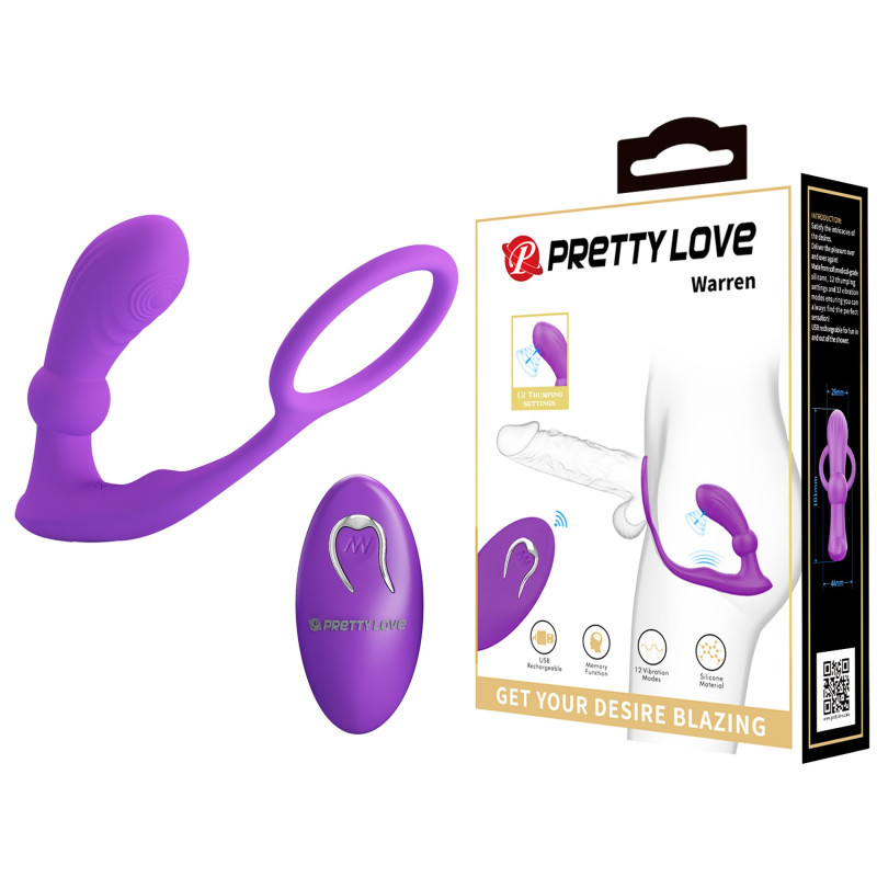 PRETTY LOVE - WARREN PURPLE 12 WIBRACJI USB