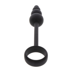 RING & PLUG Anal Snake Plug & Penis Ring Black
