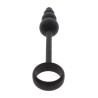 RING & PLUG Anal Snake Plug & Penis Ring Black