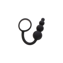 RING & PLUG Anal Snake Plug & Penis Ring Black