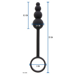 RING & PLUG Anal Snake Plug & Penis Ring Black