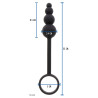 RING & PLUG Anal Snake Plug & Penis Ring Black