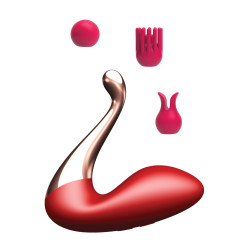 STYMULATOR SWAN MASSAGER WYMIENNE GŁOWICE USB 9 WIBRACJ APLIKACJAI APP