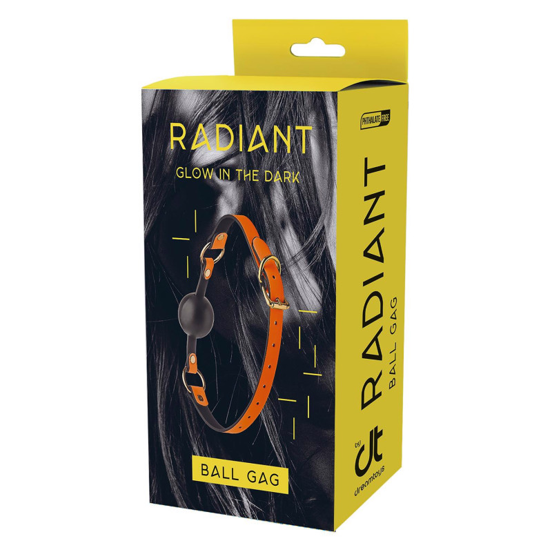 RADIANT BALL GAG GLOW IN THE DARK ORANGE KNEBEL