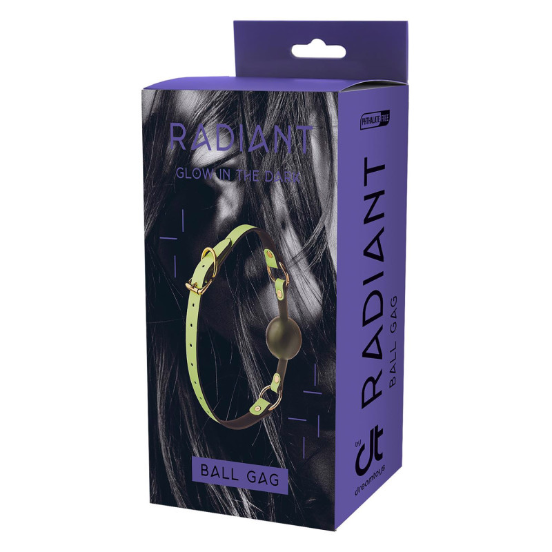 RADIANT BALL GAG GLOW IN THE DARK GREEN KNEBEL
