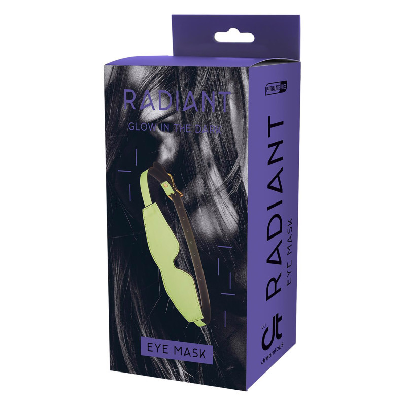 RADIANT EYE MASK GLOW IN THE DARK GREEN MASKA