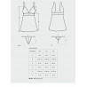 OBSESSIVE IDILLIA BABYDOLL KOSZULKA CZARNA 2XL/3XL